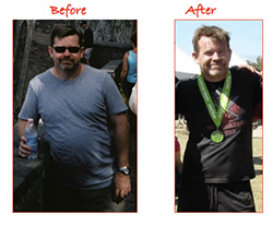Eric L. — before and after training at O2 BodyFit