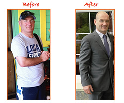 Mike C. — before and after training at O2 BodyFit